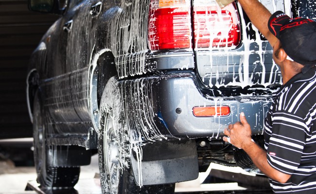 Cars in a carwash